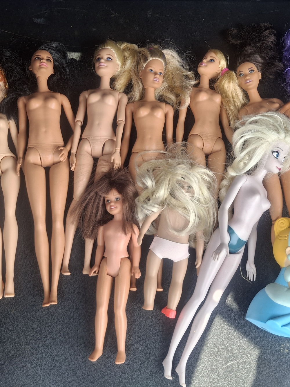 Barbie Blonde & Brunette Doll Lot with Mixed Skin Tones